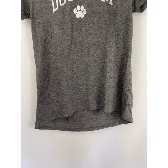 NWT Modern Lux Soft Flowy Charcoal Grey "DOG MOM" Tee Size Large #4115 - Picture 5 of 7